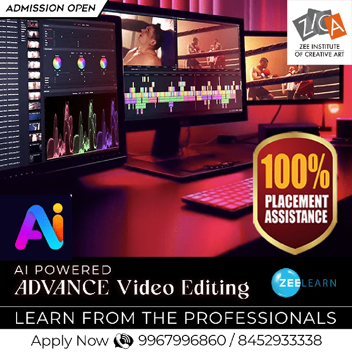 Advance Premiere pro course at ZICA Animation Borivali, Mumbai.